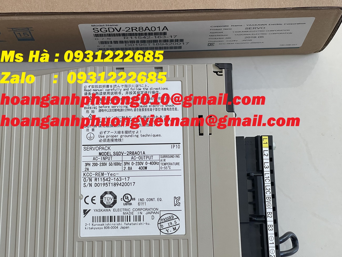 New 100% - Servopack 400W SGDV-2R8A01A Yaskawa